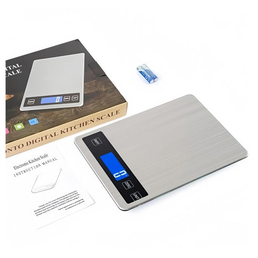YAKELE Stainless Steel 5kg Digital Kitchen Scale with Multi-Unit Display