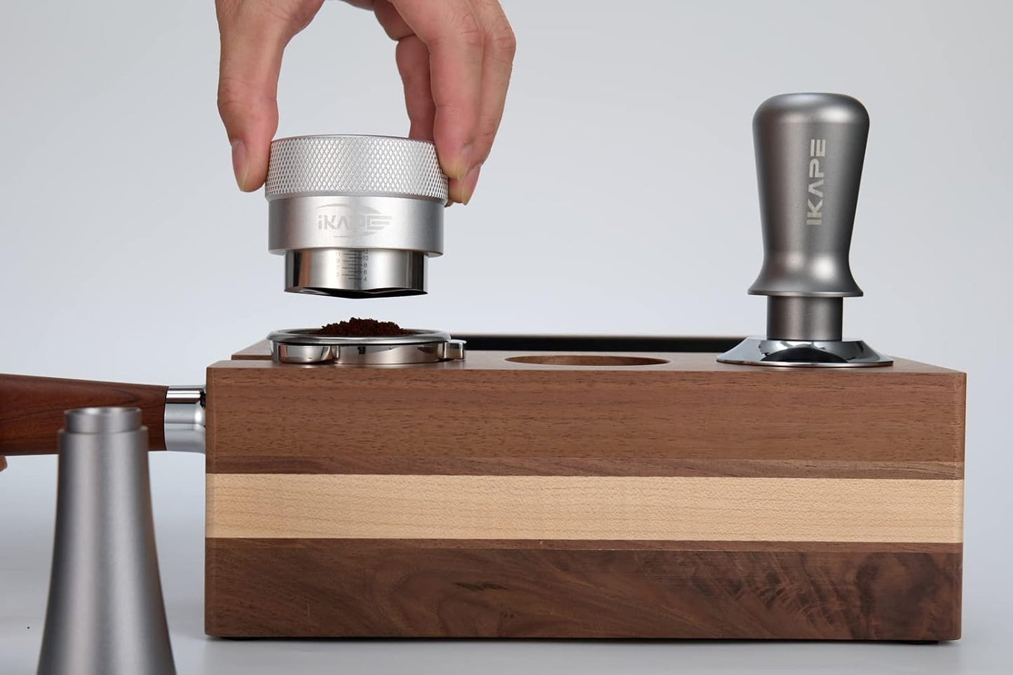 IKAPE 49mm Silver Gravity Adaptive Espresso Coffee Spreader