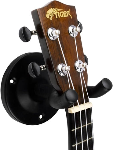 Tiger GST84-1-BK Ukulele Wall Mount Hanger Bracket Black