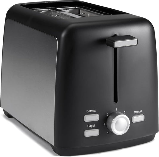 Amazon Basics 2 Slice Toaster 800W Black & Silver