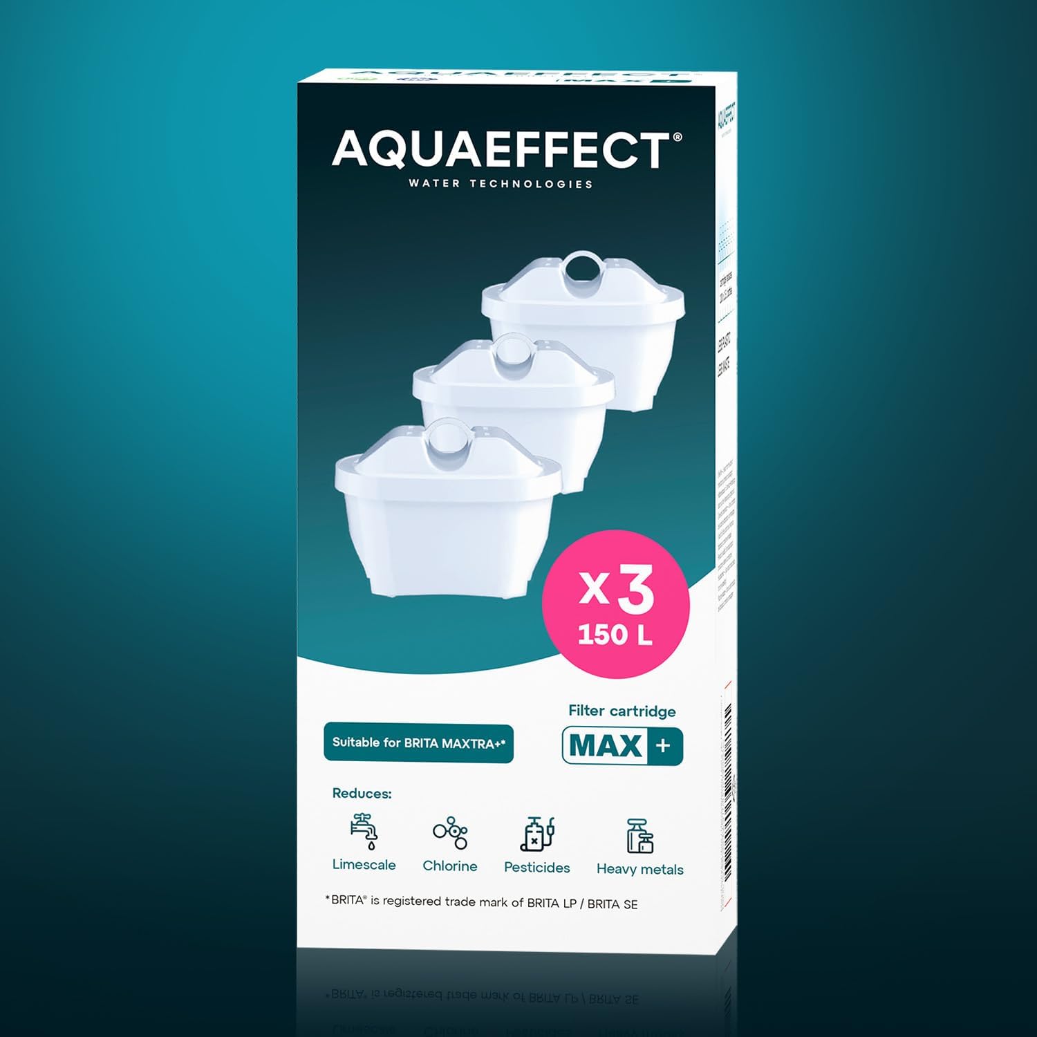 AQUAEFFECT MAX+ Water Filter Cartridges 6-Pack for Pure, Refreshing Water