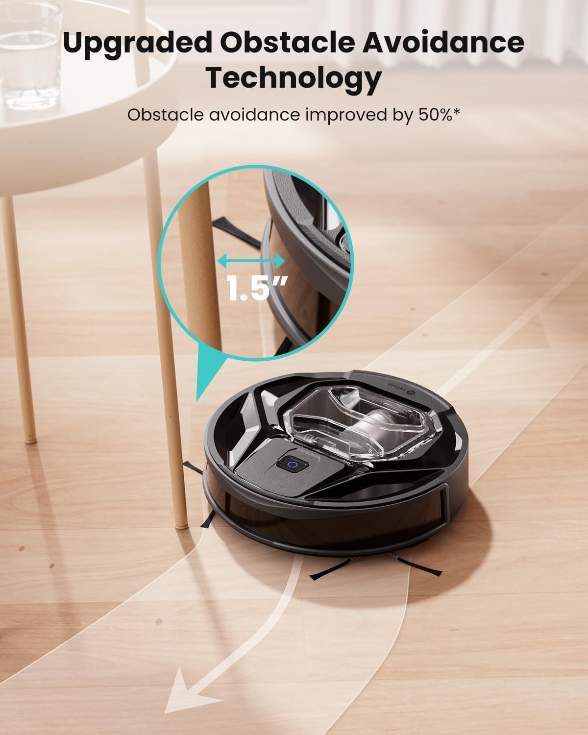Lefant M320 Robot Vacuum with 6000Pa Suction, Carpet Detection, Mop