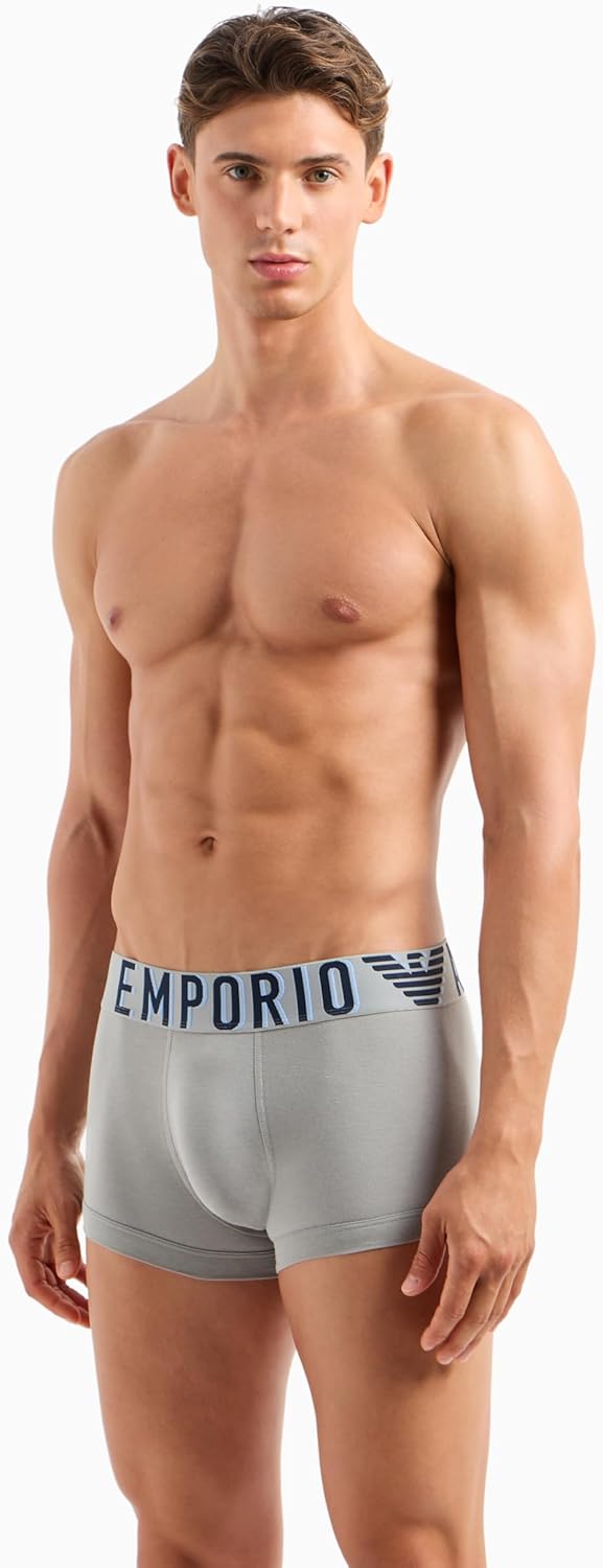Emporio Armani Men's Stretch Cotton Megalogo Trunk