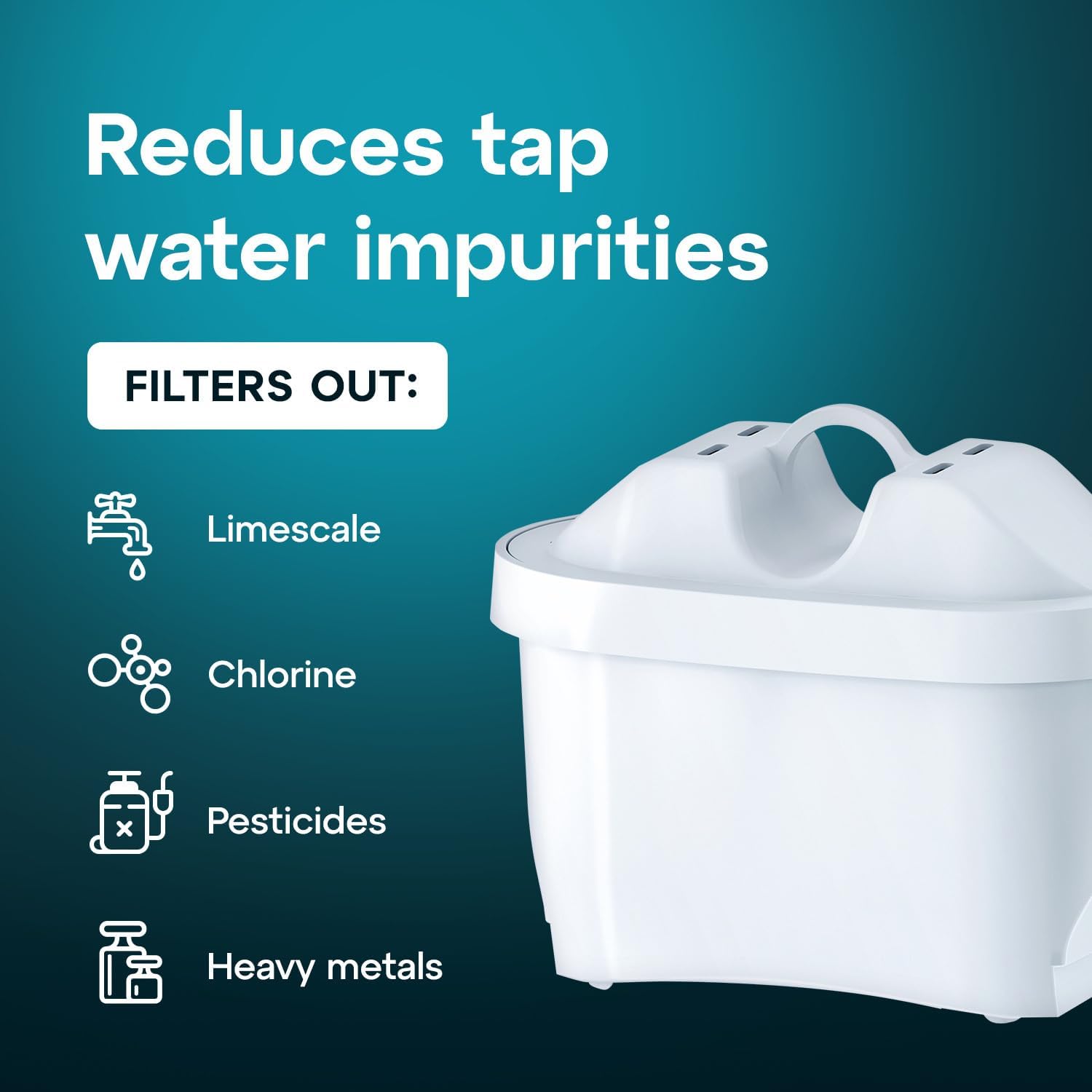 AQUAEFFECT MAX+ Water Filter Cartridges 6-Pack for Pure, Refreshing Water