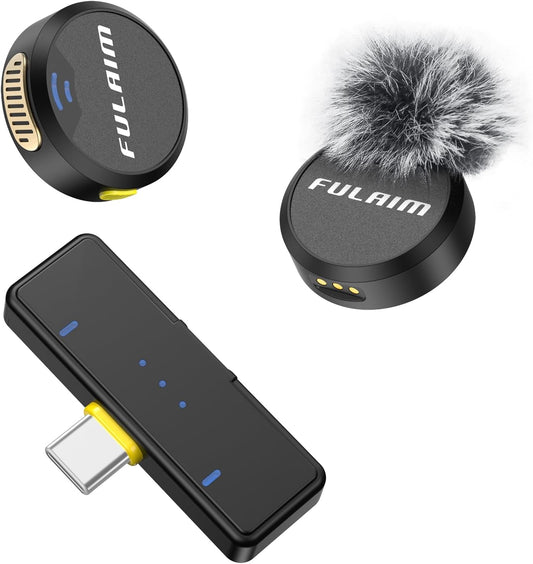 FULAIM X3 Ultra‑Compact Wireless Lavalier Mic with Noise‑Cancel