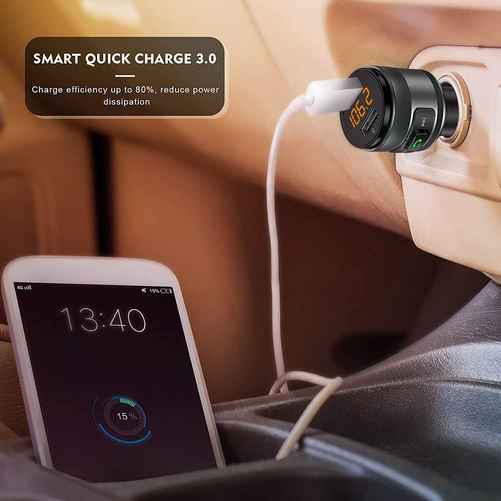 Sarpoer C57 Bluetooth FM Transmitter Car MP3 Player: Hands-Free Calling & USB Charging