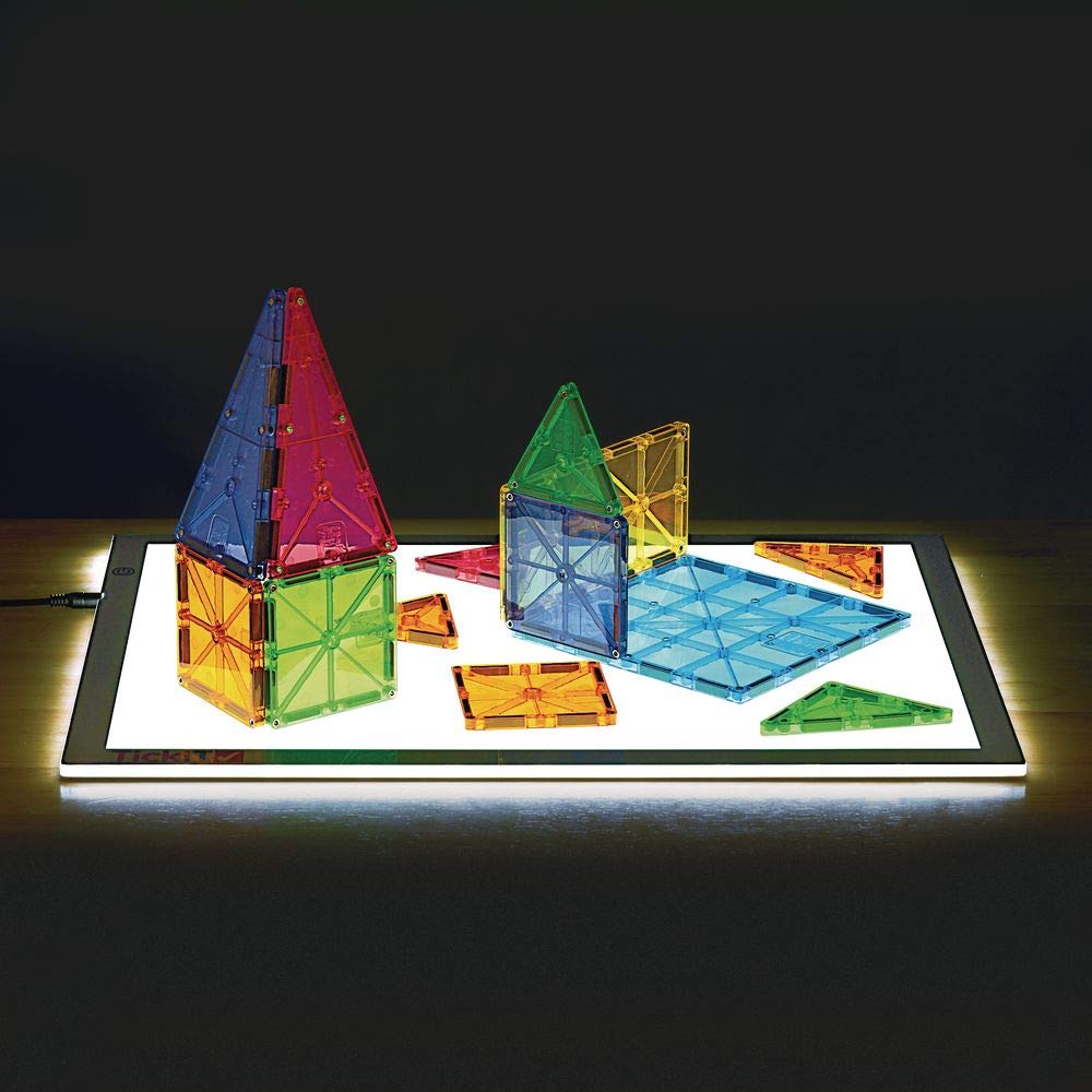 Magna-Tiles Translucent Colours 100-Piece Set – Bright, Magnetic Building Tiles