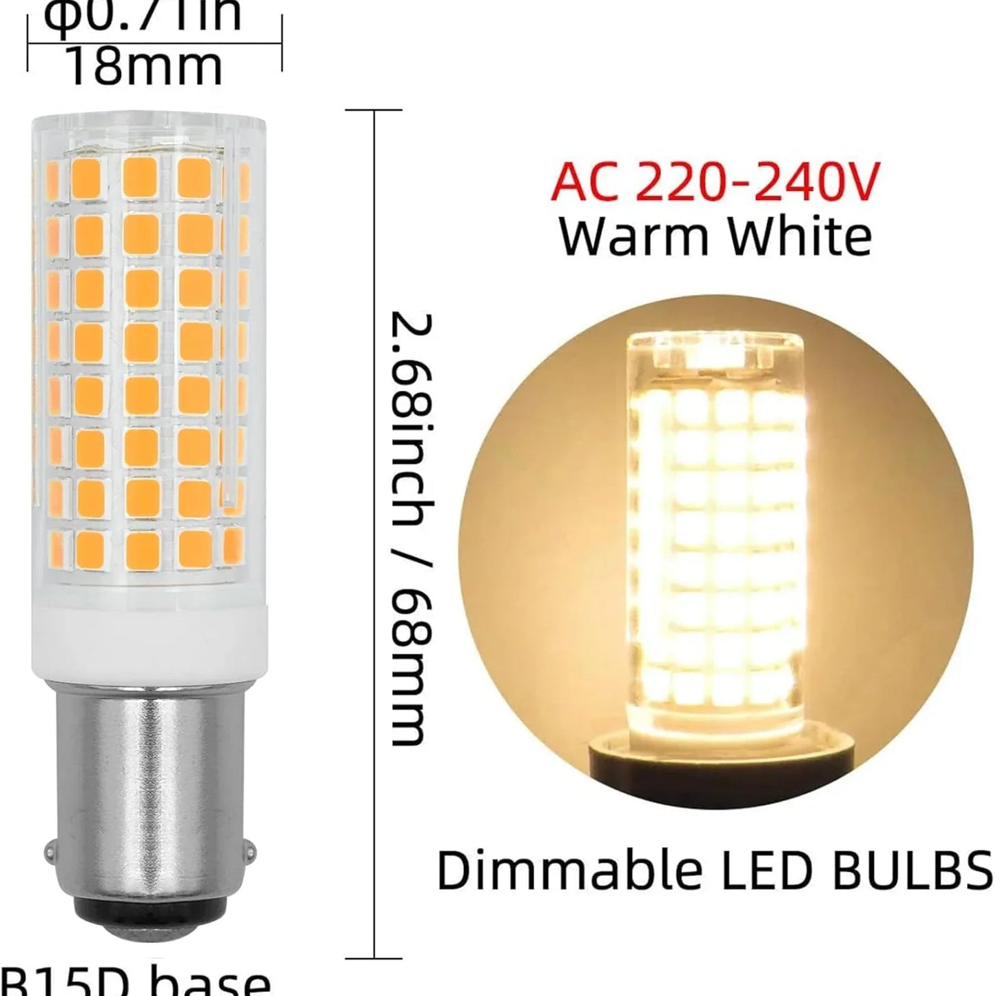 TZHILAN Dimmable 6W B15D LED Bulb White Pack of 2 - Gomix Brands Outlet