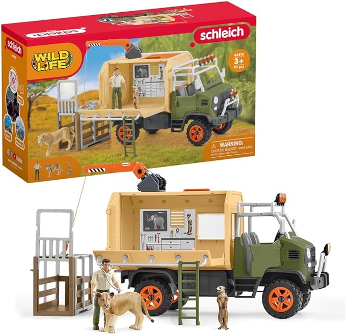 Schleich Wild Life 10-Piece Animal Rescue Truck Playset