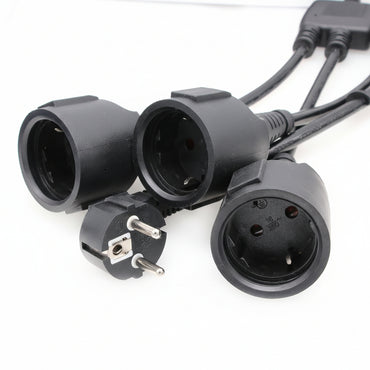 SZRMCC 16A 250V Right-Angle Schuko Y Splitter Cable 3F