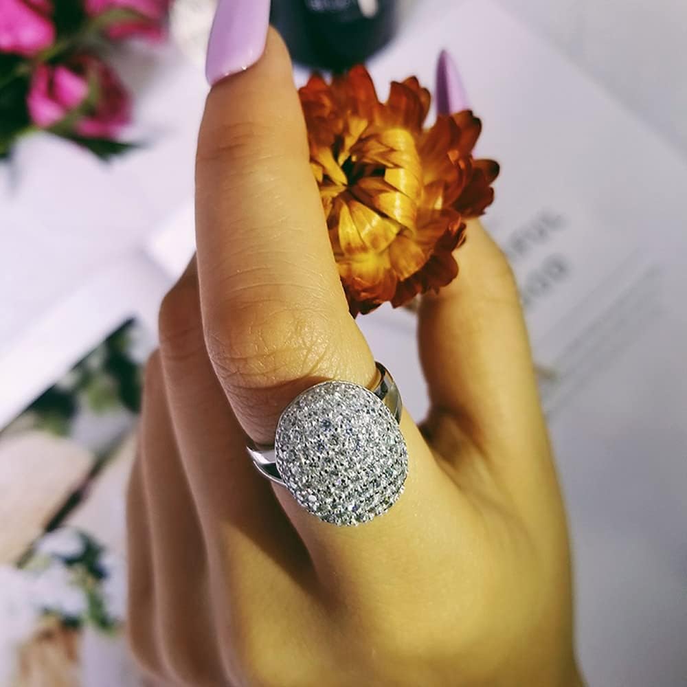 Twilight Bella's Full Drill Sparkling Crystal Band Ring Cubic Zirconia Souvenir