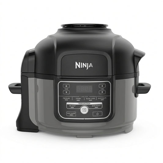 Ninja OP100UK Foodi Mini 6-in-1 Multi-Cooker 4.7L Grey and Black