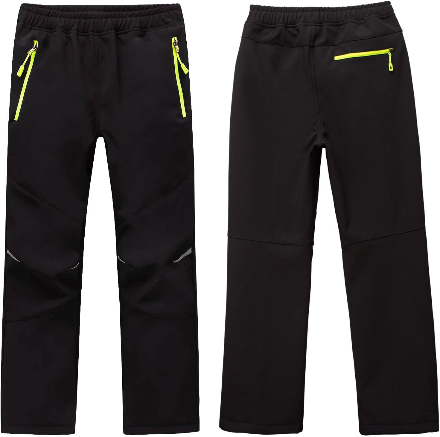 MEILONGER Kids Softshell Snow Pants – Waterproof Fleece‑Lined Hiking Trousers