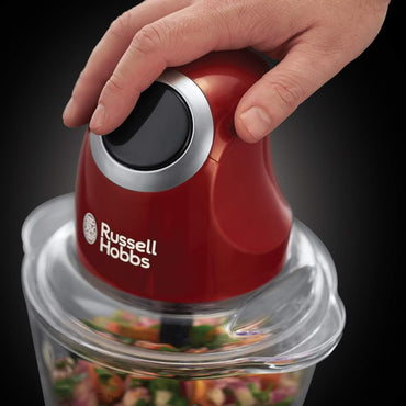 Russell Hobbs Desire Mini Food Processor Red Black 500ml