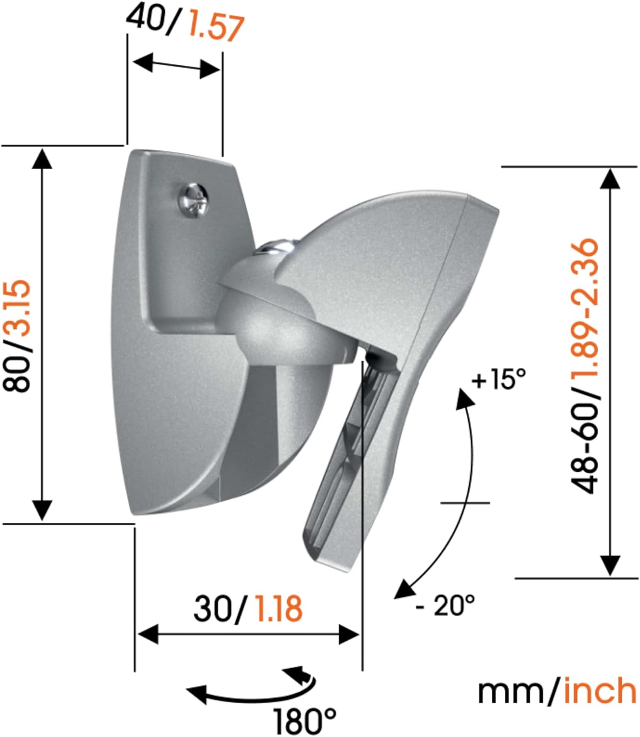 Vogel's VLB 500 Swivel Wall Mount Bracket for 5kg Speakers