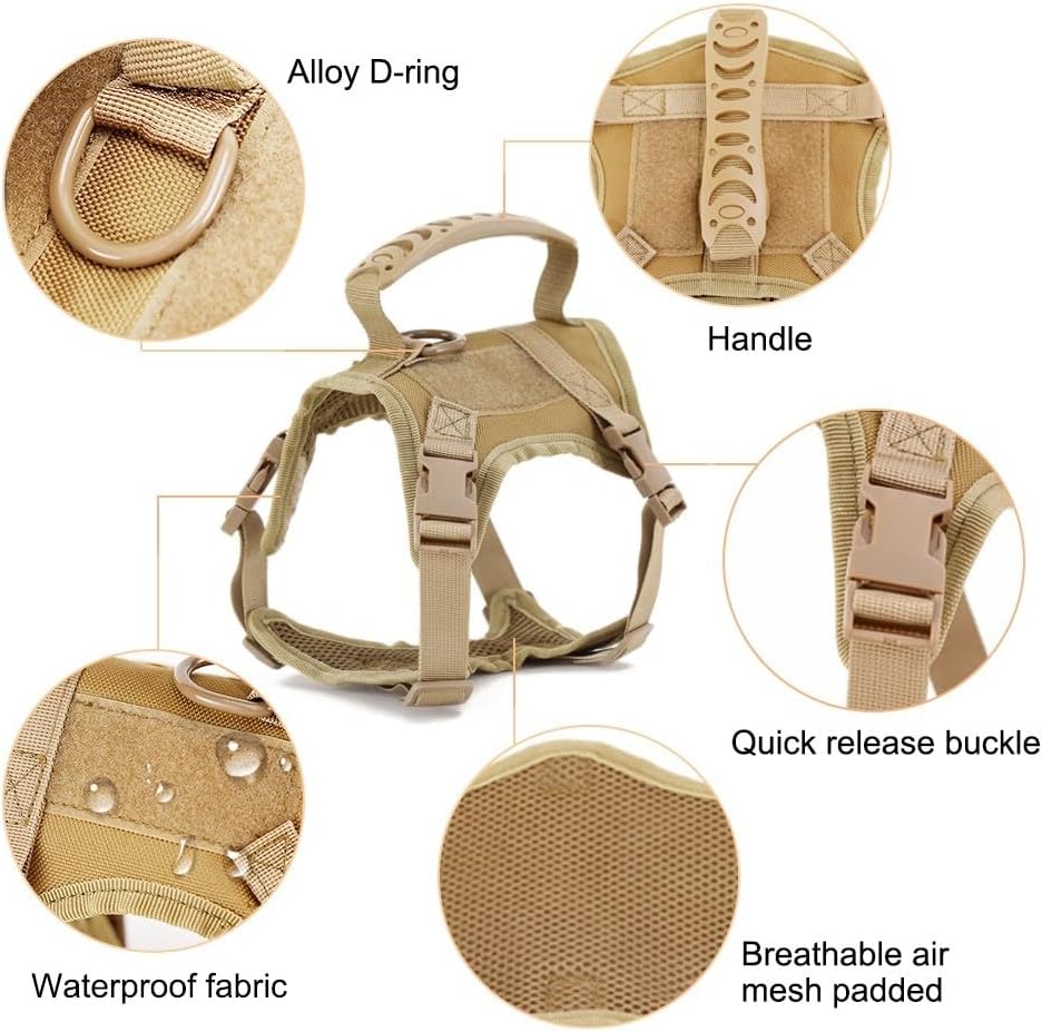 Escape Proof Tactical Cat Harness Vest Adjustable Pet Walking Harness