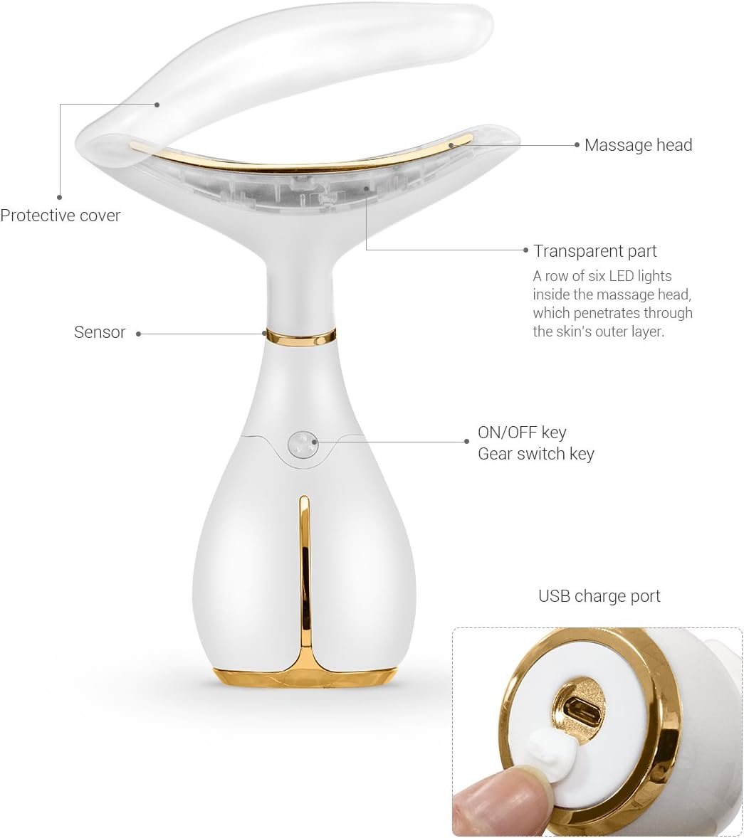 Ms.W Facial Lifting Massager 3‑Mode Rechargeable Anti‑Wrinkle Device