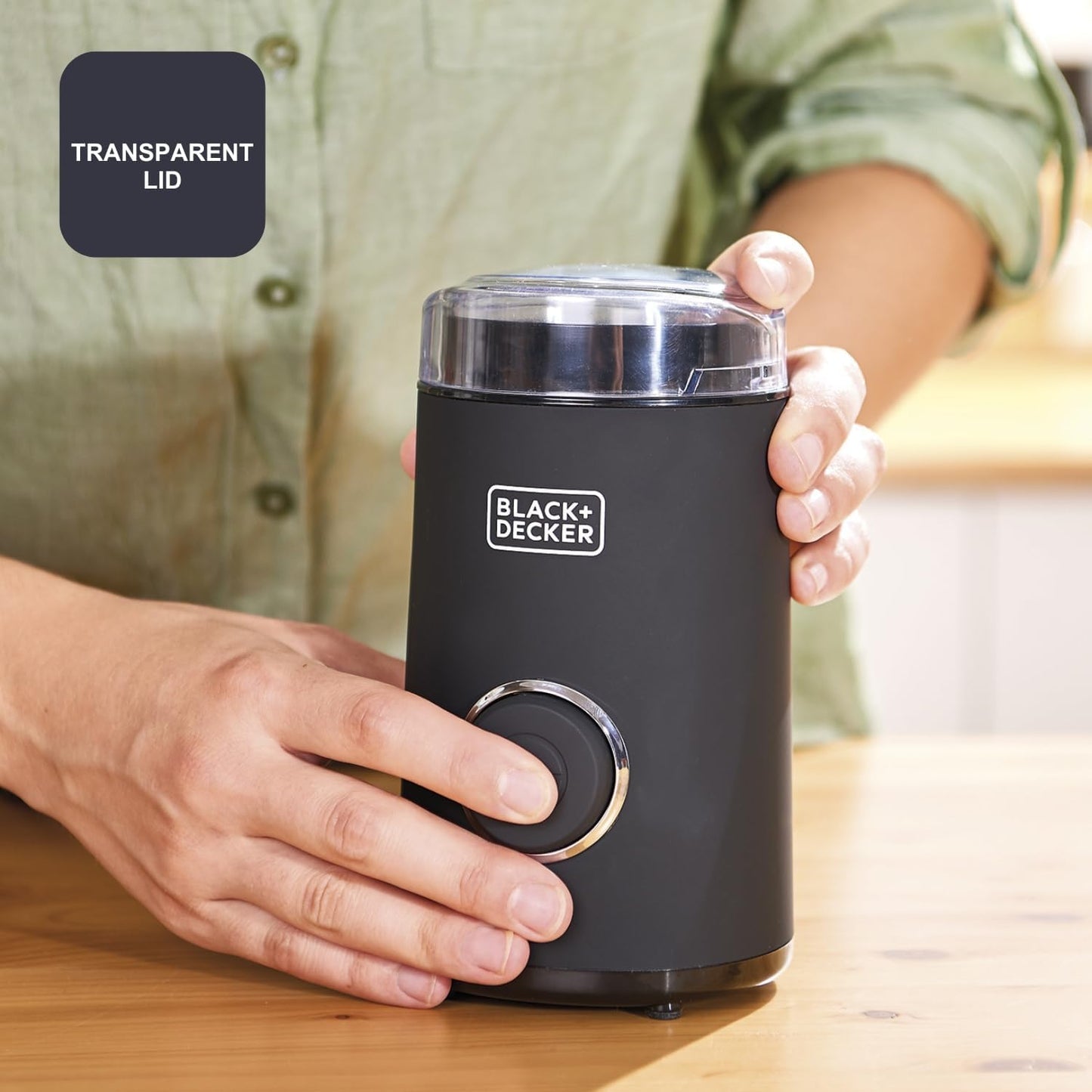 Black+Decker BXCG150E 150W Electric Coffee Grinder with Stainless Steel Blades