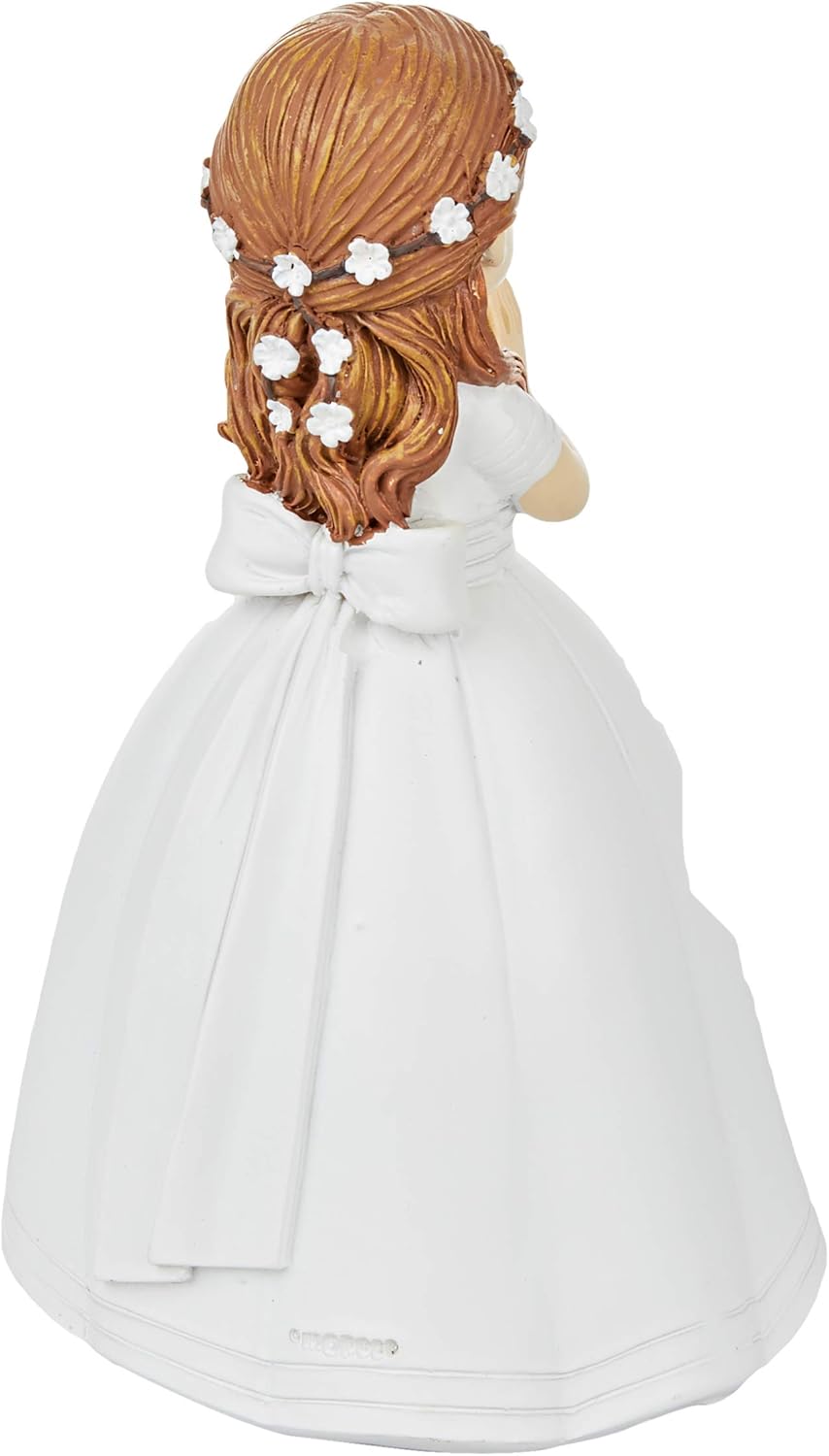 Mopec White Communion Figurine Girl with Flower Crown