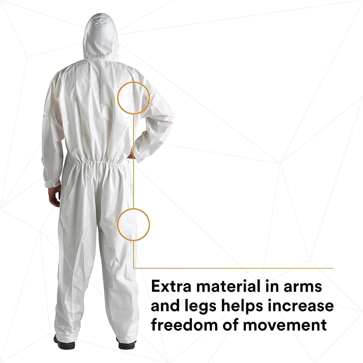 3M Disposable Protective Coverall 4510-XL: White, Type 5/6 Protection, 20-Pack