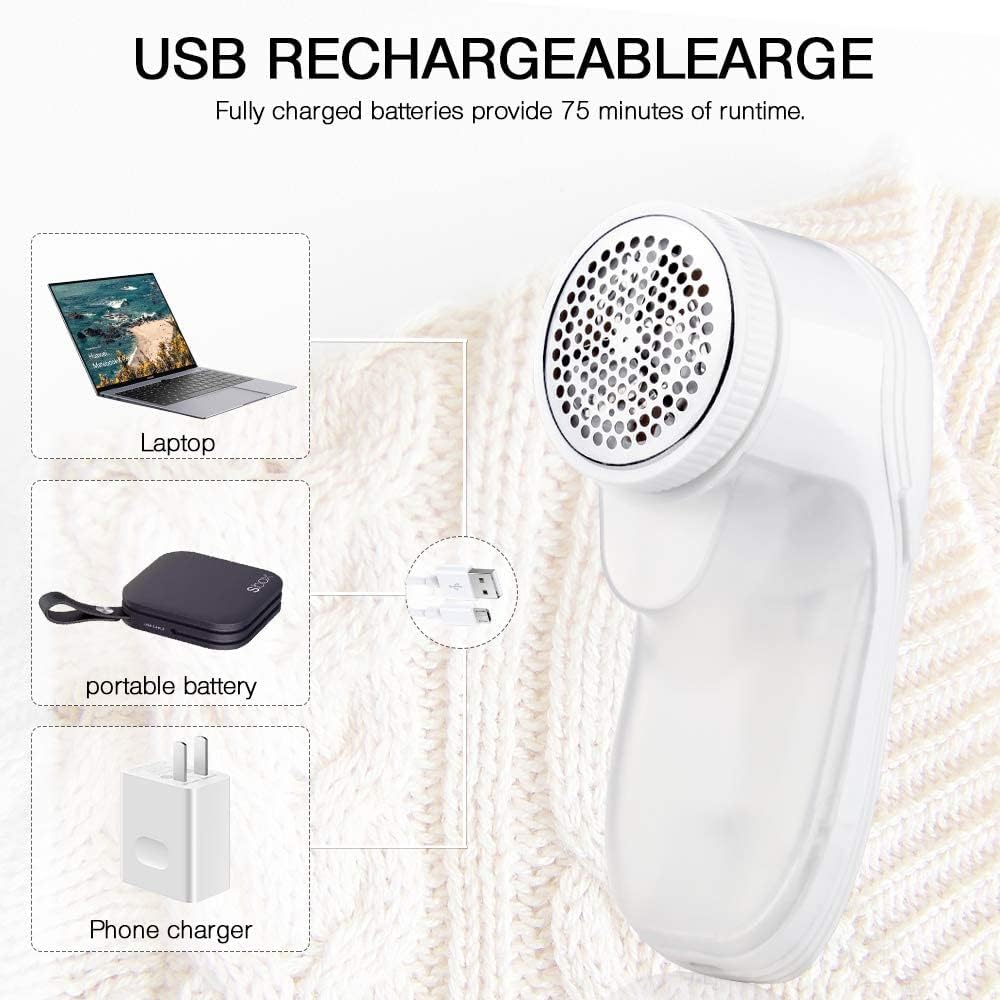 Portable Electric Lint Remover: Fabric Shaver for Clothes, Jumpers, Furniture, and More