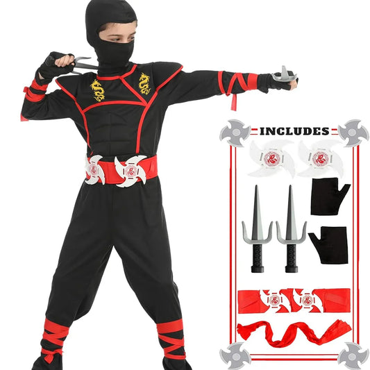 SATKULL Kids Ninja Costume Set with Dragon Accessories - Gomix Brands Outlet