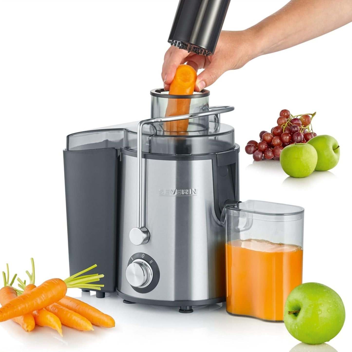Severin ES 3566 Stainless Steel Juicer with XXL Feed Chute