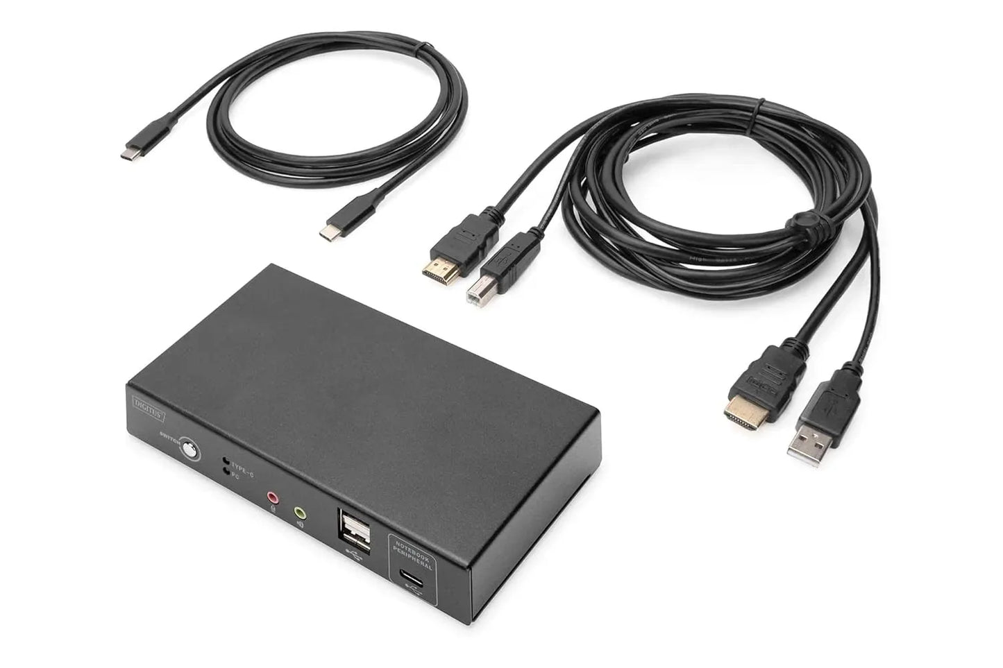 Digitus 2-Port USB-C KVM Switch with 4K30Hz HDMI and Network - Gomix Brands Outlet