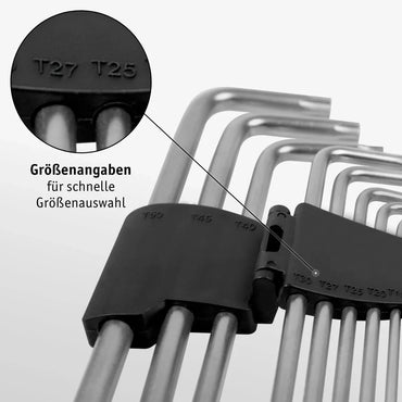 WALTER 10-Piece Torx Hex Key Set with Ergonomic Handle - Gomix Brands Outlet