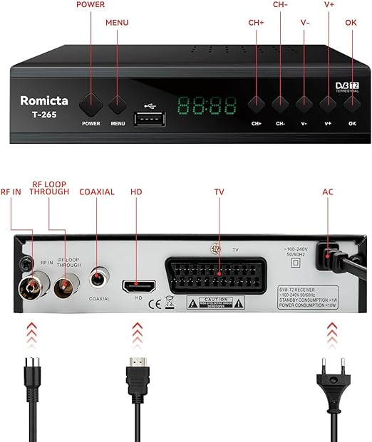 Romicta DVB‑T2/DVB‑C Receiver