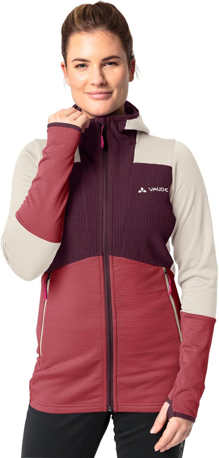 VAUDE Monviso Hooded Fleece Jacket – Cassis Women's Size 42