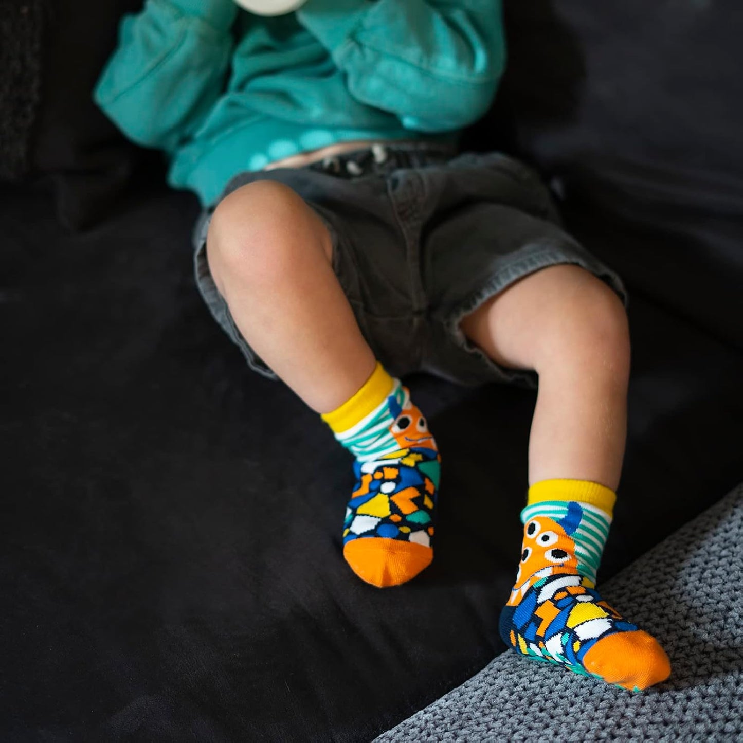 Soxo Kids Anti‑Slip Socks 3‑Pair Pack Cute Animal Designs