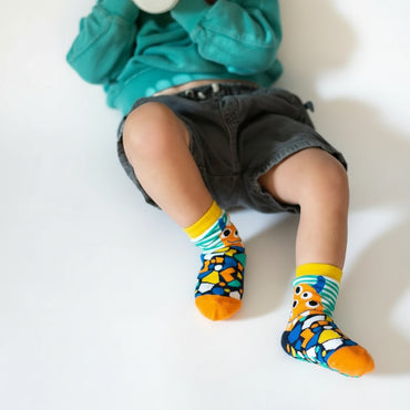 Soxo Kids Anti‑Slip Socks 3‑Pair Pack Cute Animal Designs