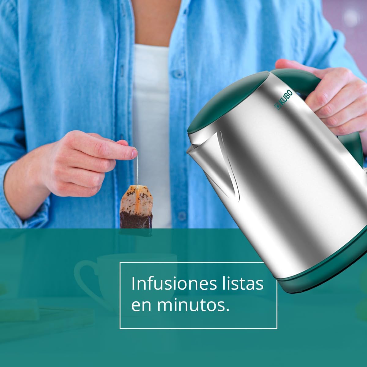 Kubo 1.7L Stainless Steel Electric Kettle with 360° Base
