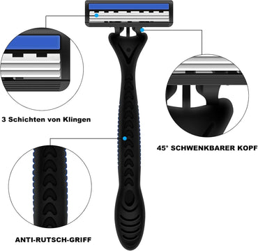 Myetasser 20-Count Triple Blade Disposable Razor for Men - Gomix Brands Outlet