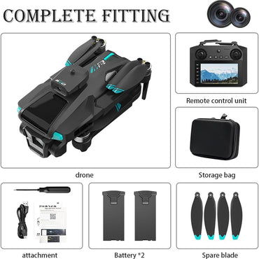 6K FPV Drone with 4.5" Screen, 5G Remote, Gesture Control