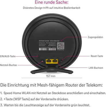 Telekom Speed Home Wi-Fi 6 Mesh Repeater – Black Dual-Band - Gomix Brands Outlet