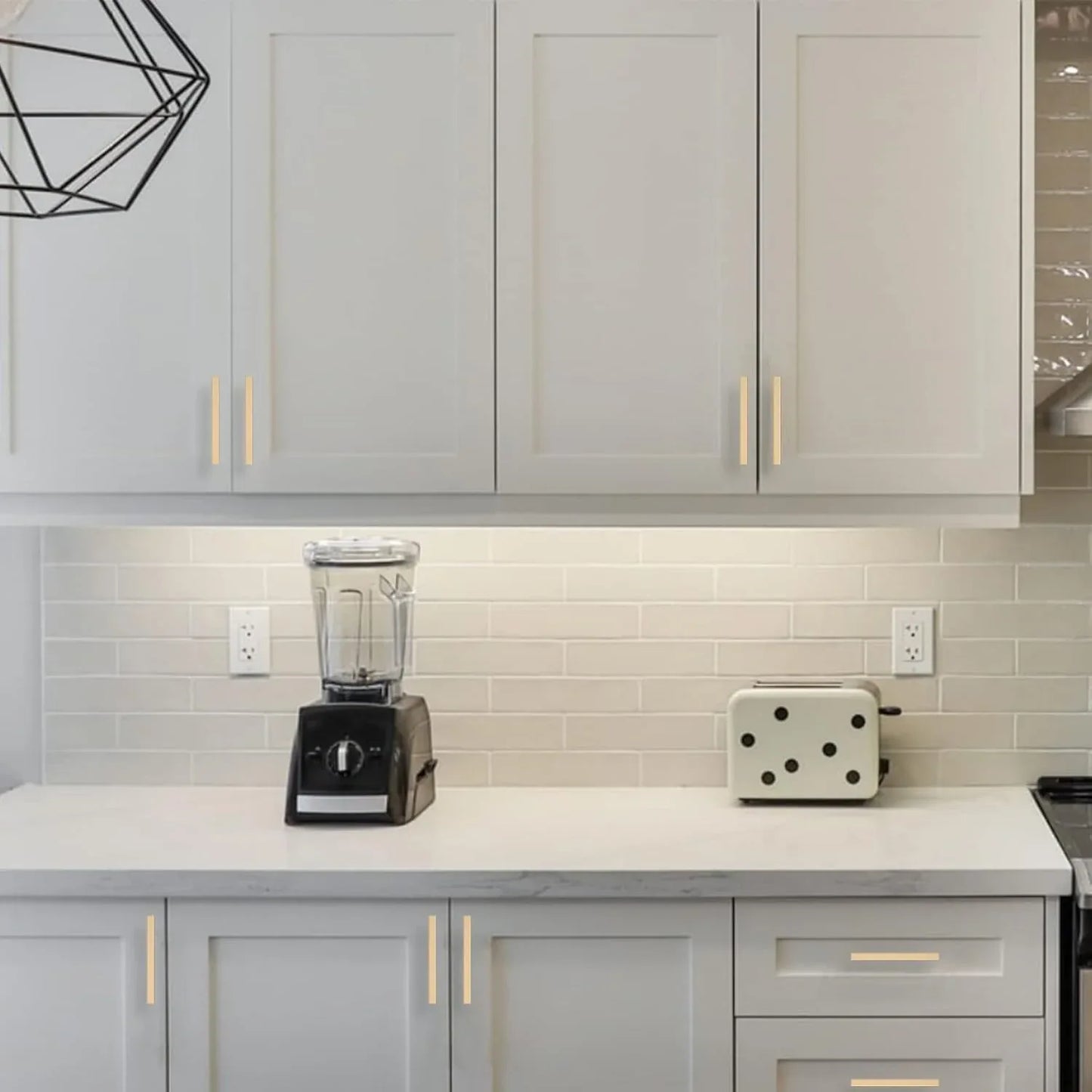 Elegant Gold Stainless Steel Cabinet Handles for Kitchen Drawers and Wardrobes - Gomix Brands Outlet