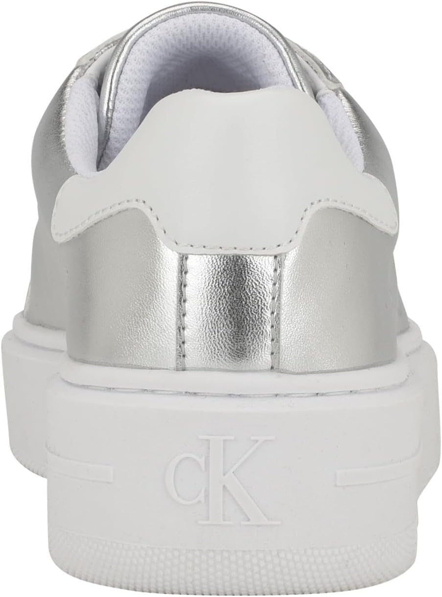 Calvin Klein Women's DAILI Lace-Up Platform Sneaker - Stylish Faux Leather Comfort