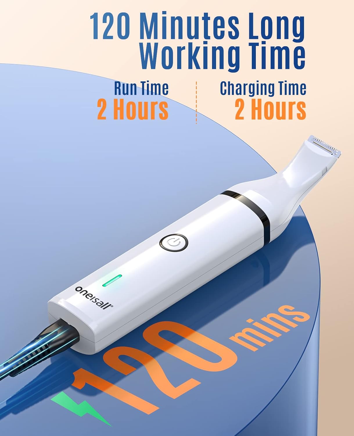 Ultra-Quiet Pet Paw Trimmer with Two Blades for Dogs and Cats