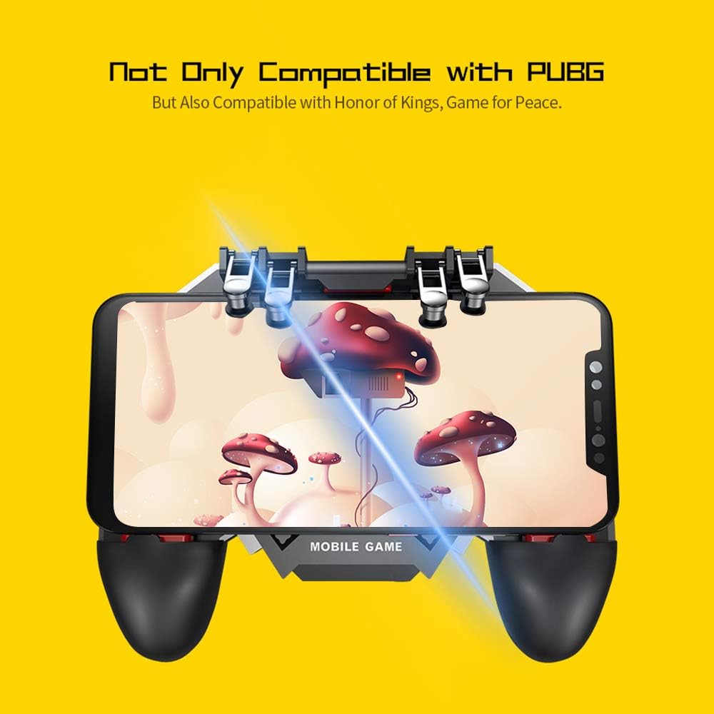 Fawoonu AK77 Mobile Gaming Controller: 6-Finger Trigger, Cooling Fan, iOS/Android