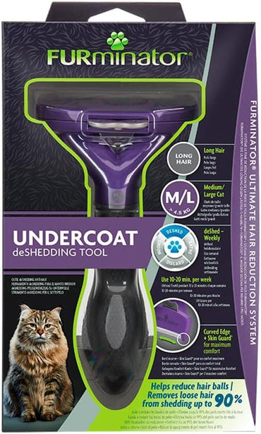 FURminator Long Hair Cat Deshedding Tool- Large Breed Cats - Gomix Brands Outlet