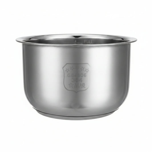KICHOUSE Stainless Steel Rice Cooker Inner Pot, 2L Capacity, Silver