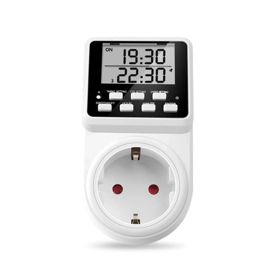 NOVKIT Digital Interval Timer Socket with 3 Programs and Countdown - Gomix Brands Outlet