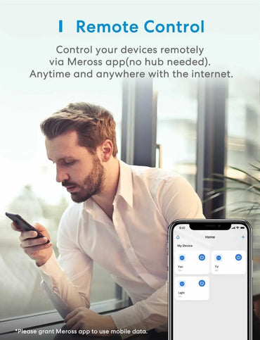 Meross WiFi Smart Plug – Alexa, Google Home & HomeKit Compatible, 1 Pack - Gomix Brands Outlet