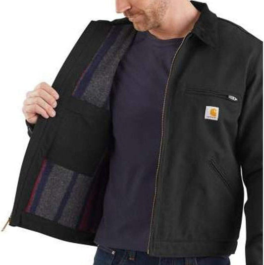 Carhartt Men's Relaxed Fit Duck Blanket Lined Detroit Jacket