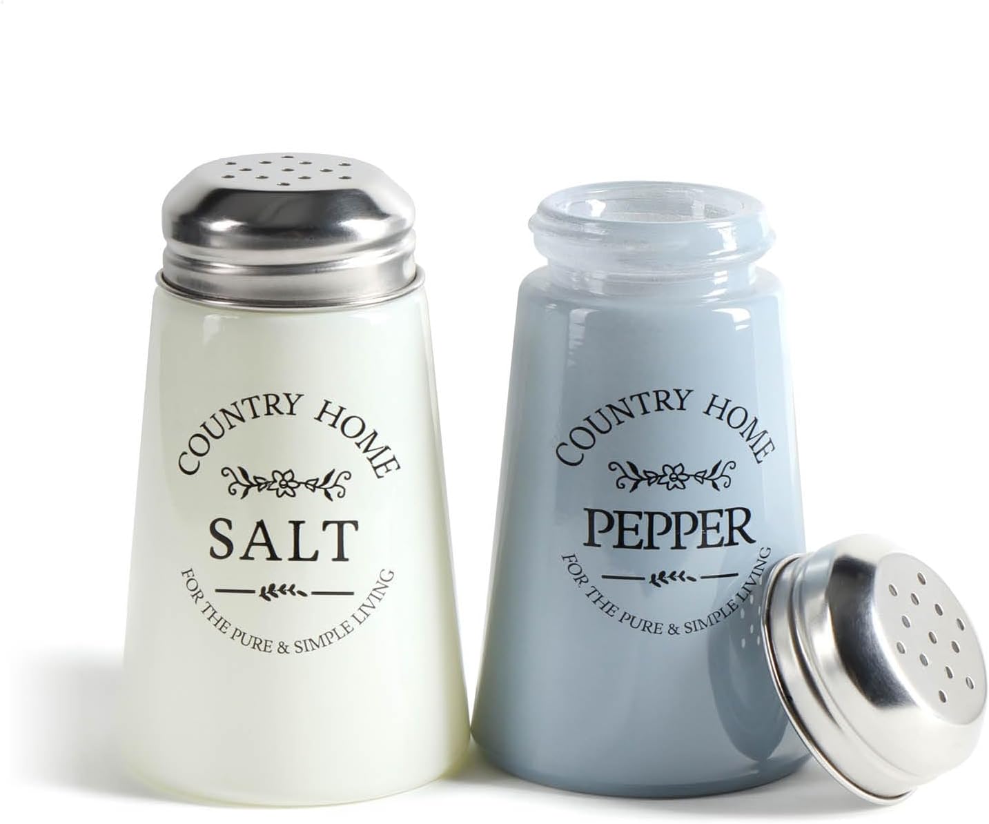 com-four 4-Piece Coloured Glass Spice Shaker Set – Country House Style