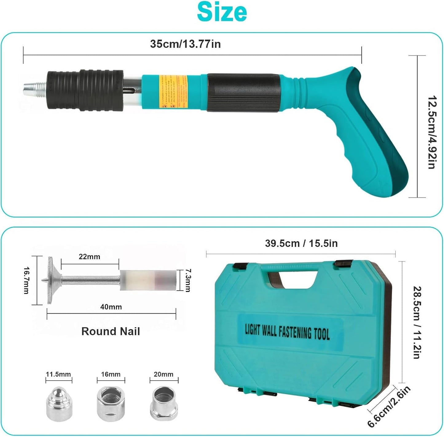 5-Speed Adjustable Concrete Nail Gun