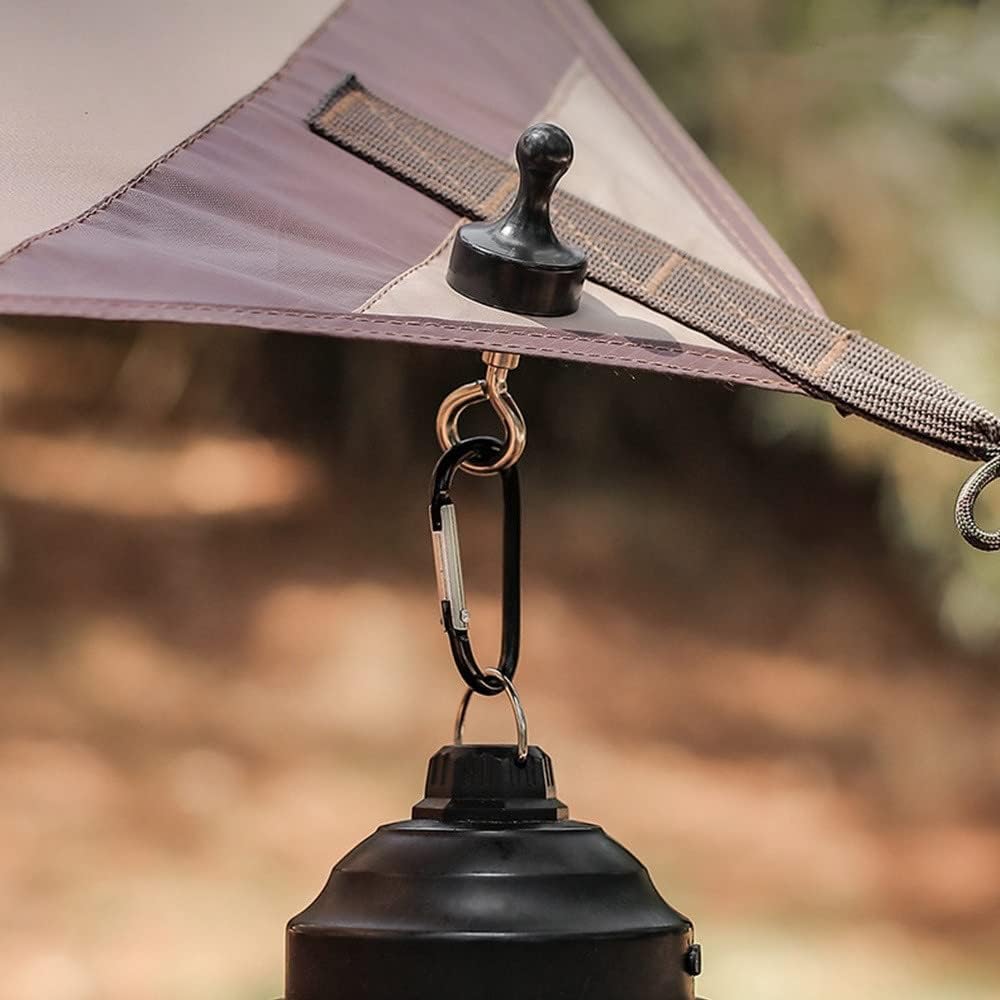 RIIPOO Heavy Duty Magnetic Hooks 2-Pack for Camping, Tent, Lantern