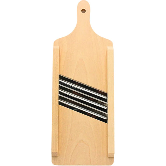 Dekohelden24 Natural Wood Cucumber and Herb Slicer with Stainless Steel Blades - Gomix Brands Outlet